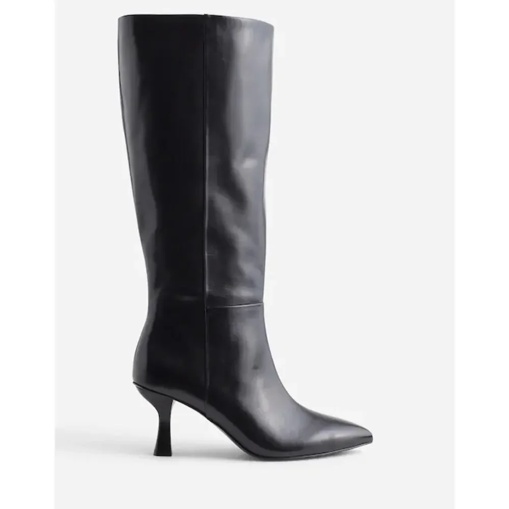 Madewell Women's the Justine Knee Boot with Extended Calf True Black Size 7 NWOB